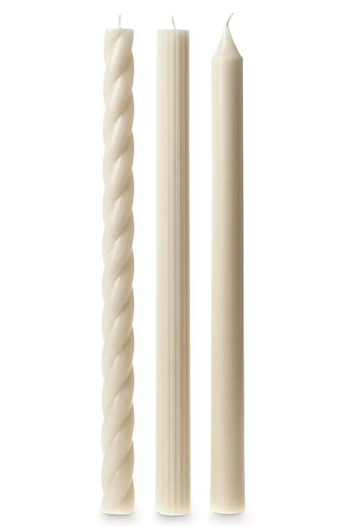 Illume ® Assorted 3-pack Taper Candles In Neutral