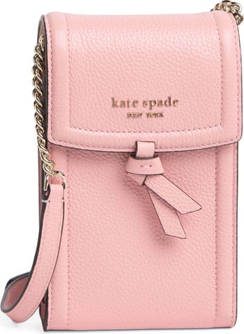 Kate Spade Knott Medium Saddle Bag Crossbody Coral Gable Pink
