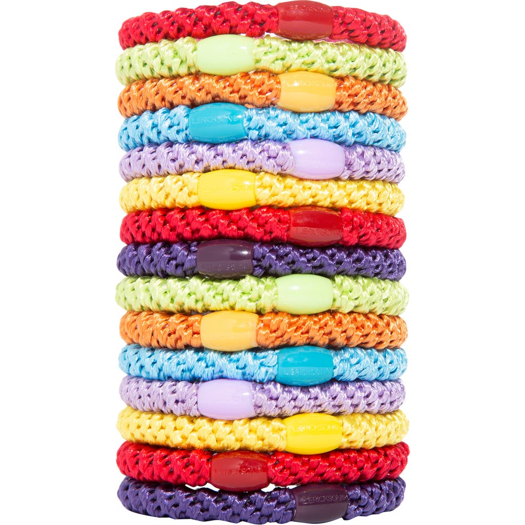 L. Erickson Grab & Go 15-Pack Braided Ponytail Holders in Pride
