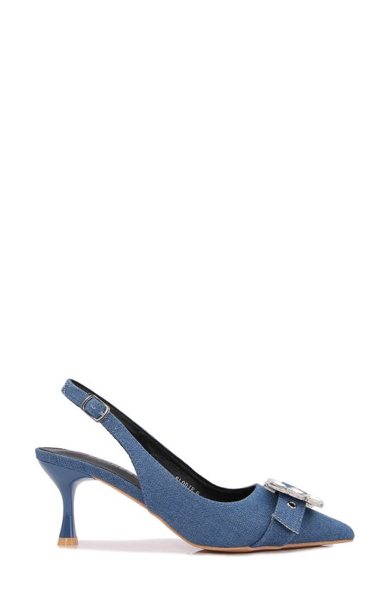 Shop Berness Elodie Slingback Pump In Denim