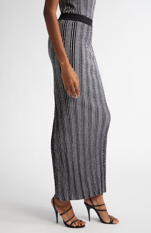 Missoni Langer Gerippter Ripprock Mit Pailletten In White And Black