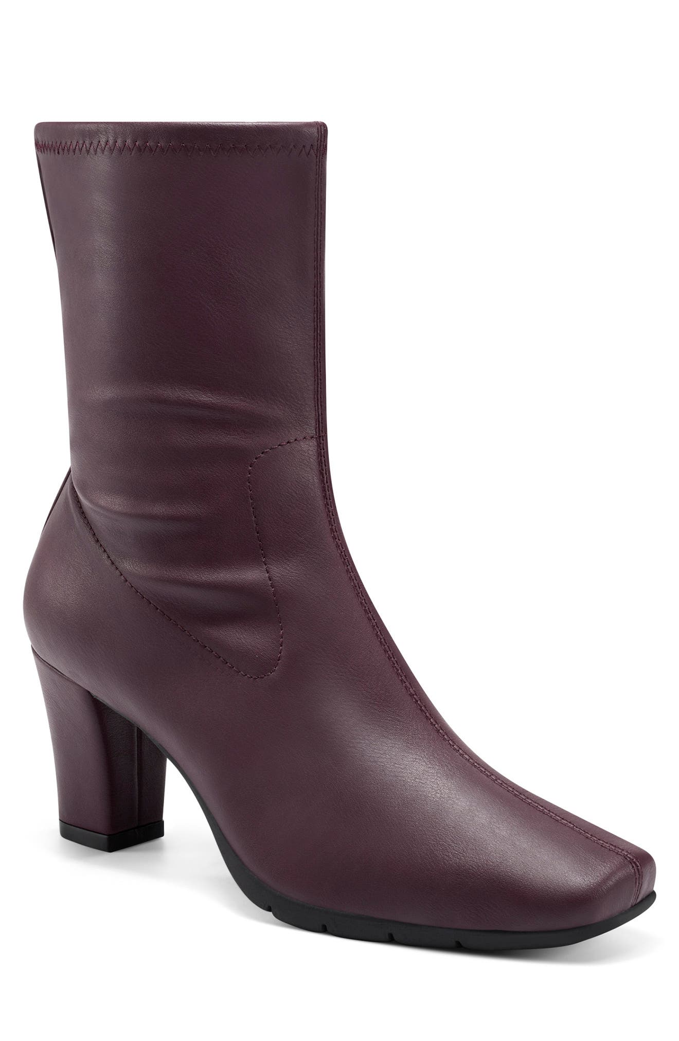 burgundy calf boots