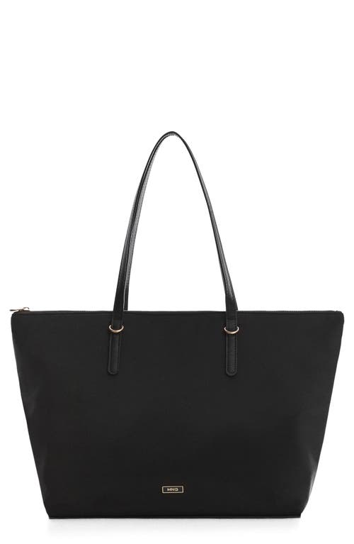 Recycled Polyester Shopper in Black