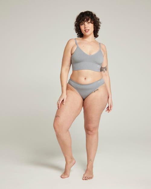 Shop Nudea The Tencel High Leg Brief In Storm Grey