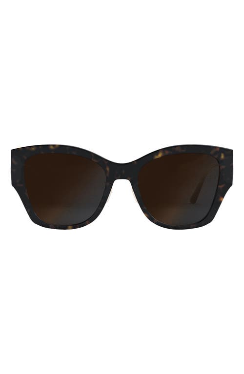 DIOR 30Montaigne B2U 54mm Square Sunglasses in Dark Havana /Smoke Mirror at Nordstrom