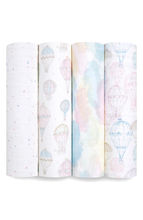 aden + anais 4-Pack Classic Swaddling Cloths in Above The Clouds Pink at Nordstrom