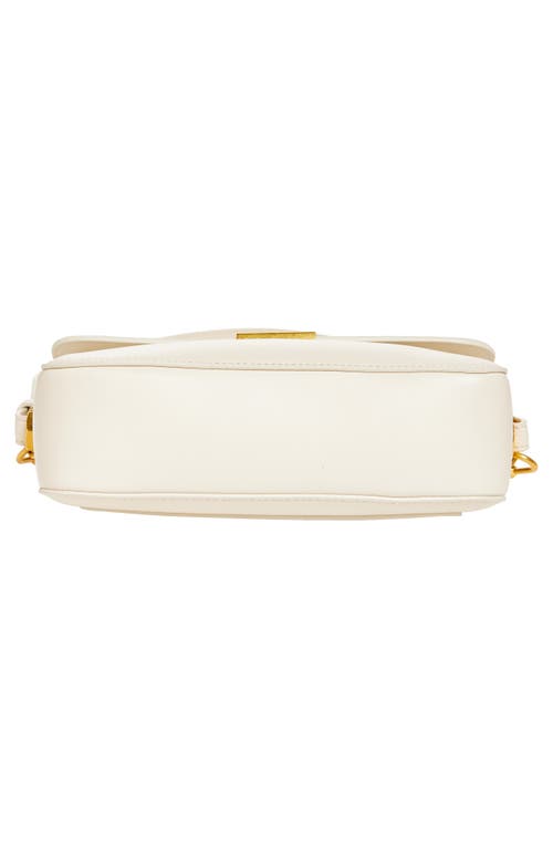 Shop Off-white Medium Soft Binder Leather Shoulder Bag In Dust