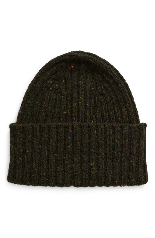 Shop Drake's Cuff Merino Wool Rib Beanie In 300 Mourne Brown