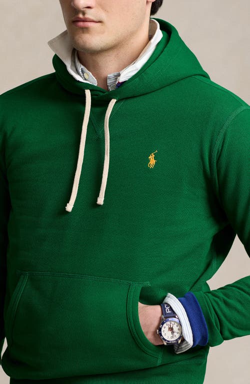 Shop Polo Ralph Lauren Cotton Blend Hoodie In Athletic Green