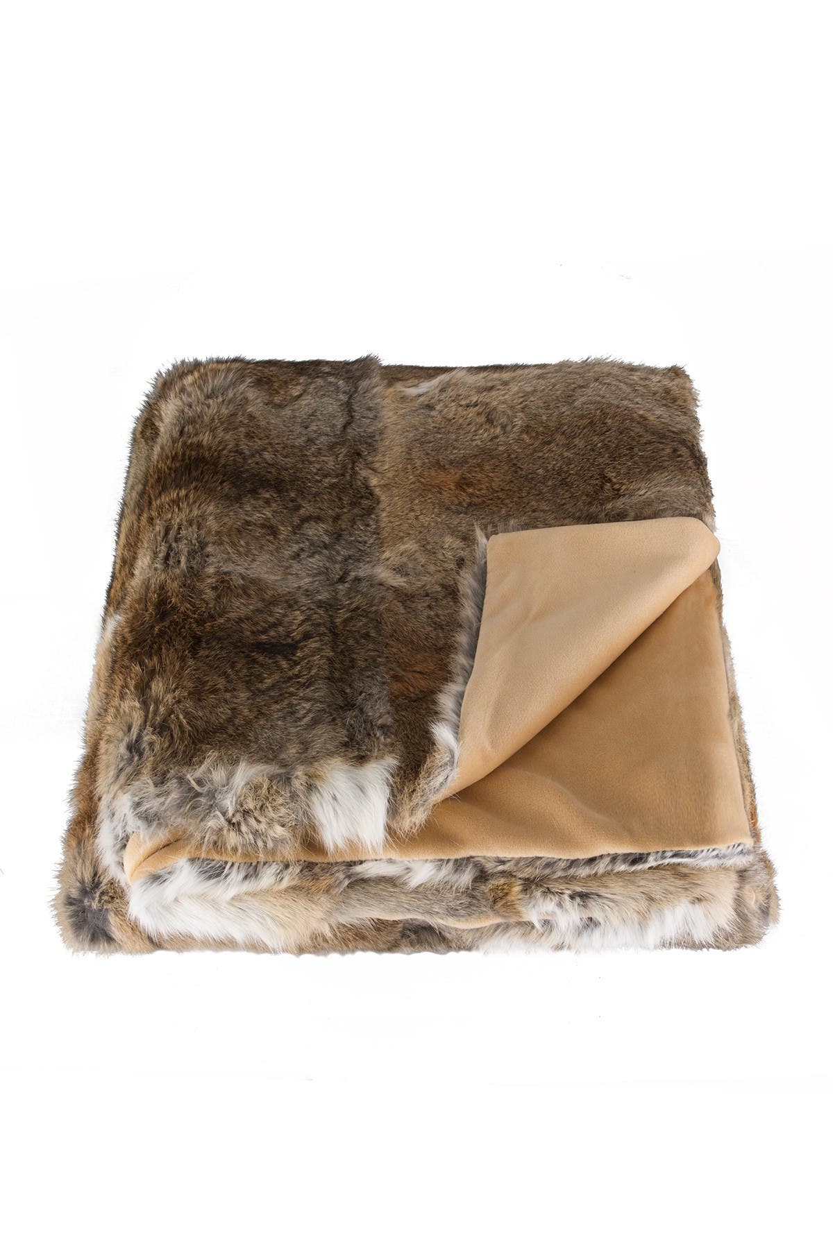 Natural Genuine Rabbit Fur Throw Blanket 50 X 60 Hazelnut Nordstrom Rack