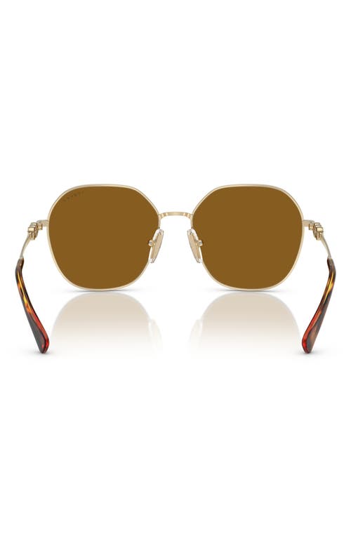 Vogue 55mm Gradient Irregular Sunglasses In Pale Gold Polarized