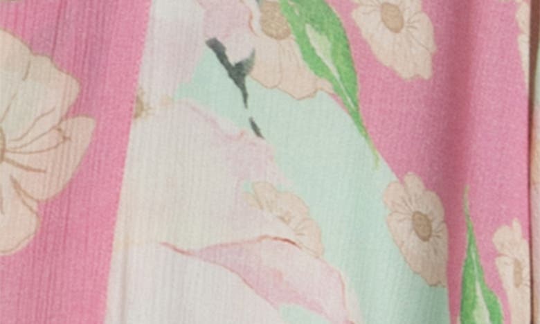 Saachi Blossom Breeze Floral Print Cover-up Kaftan In Pink Combo