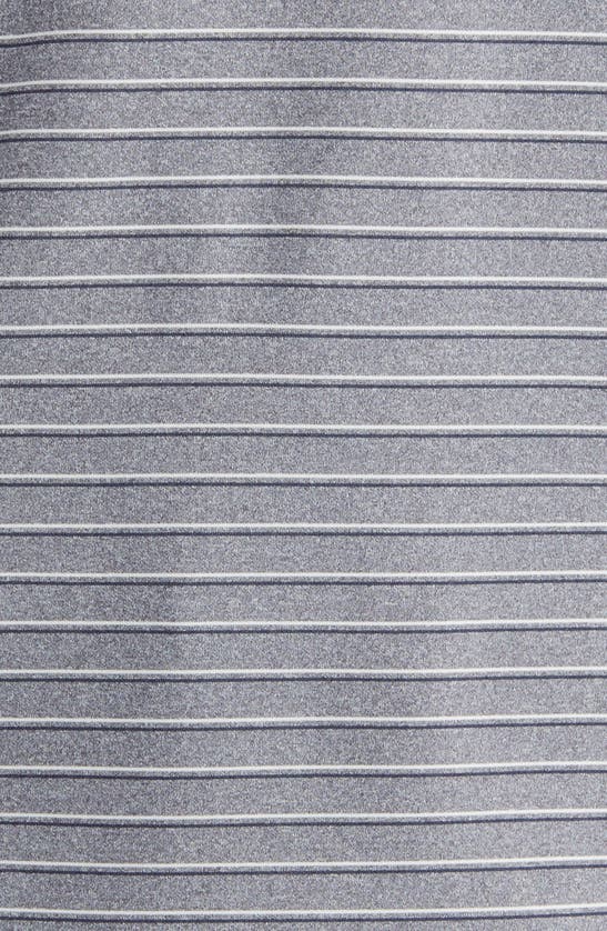 Shop Scott Barber Track Stripe Tech Polo Shirt In Grey Heather