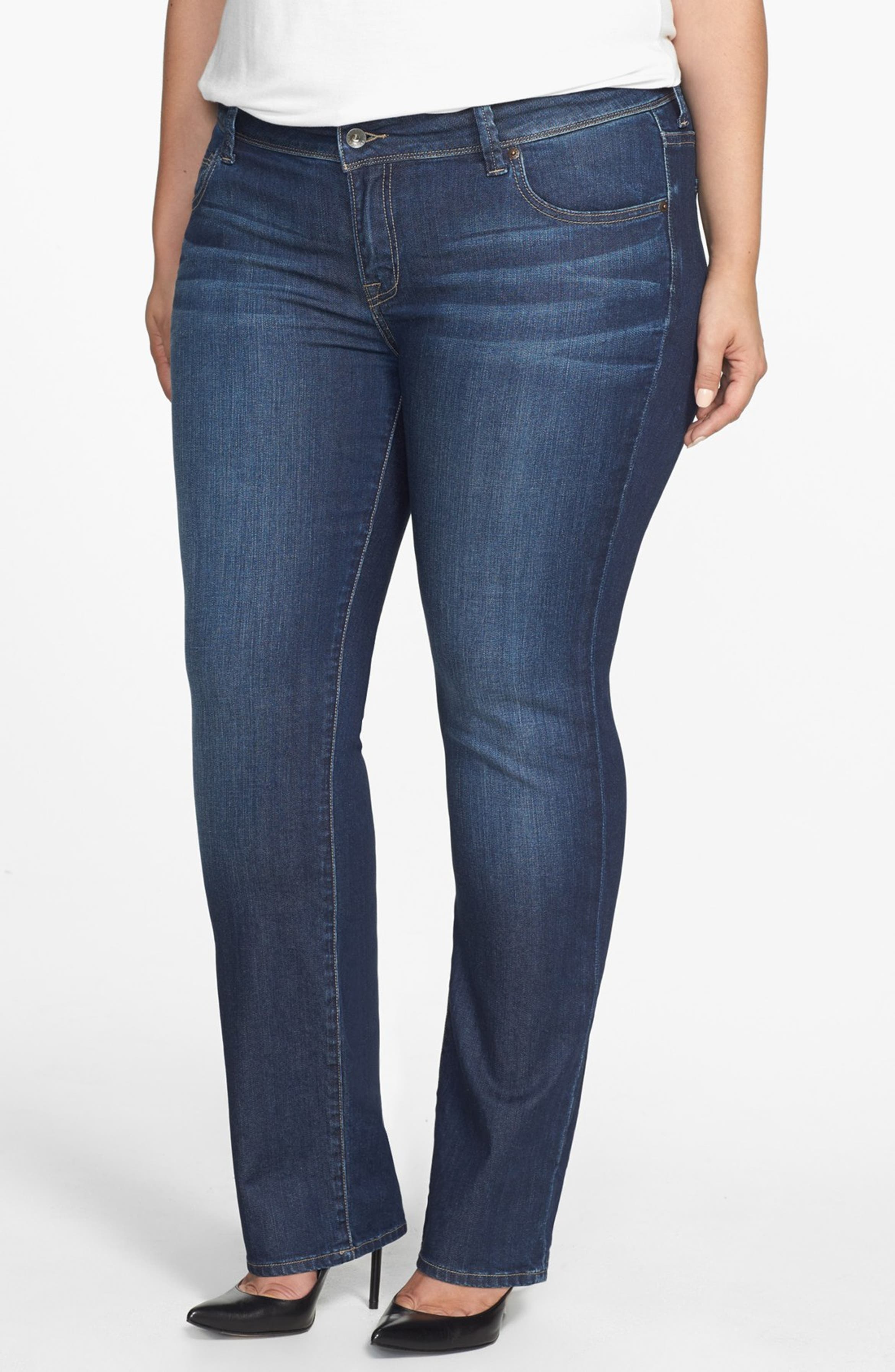 Lucky Brand 'Georgia' Straight Leg Stretch Jeans (Plus Size) | Nordstrom