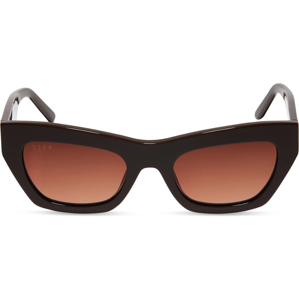 Diff Katarina 51mm Gradient Cat Eye Sunglasses In Black