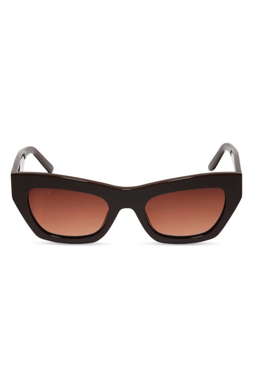 Katarina 51mm Gradient Cat Eye Sunglasses in Truffle/Brown Gradient