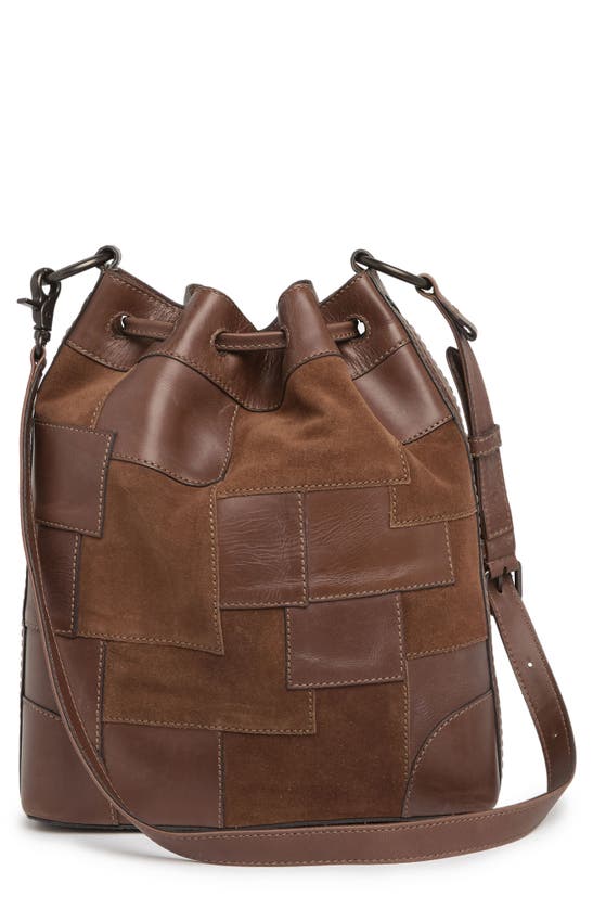 Frye Melissa Patchwork Bucket Bag In Dark Brown ModeSens