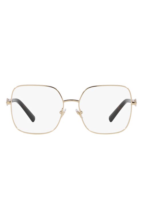 Tiffany & Co. 54mm Square Optical Glasses in Pale Gold at Nordstrom
