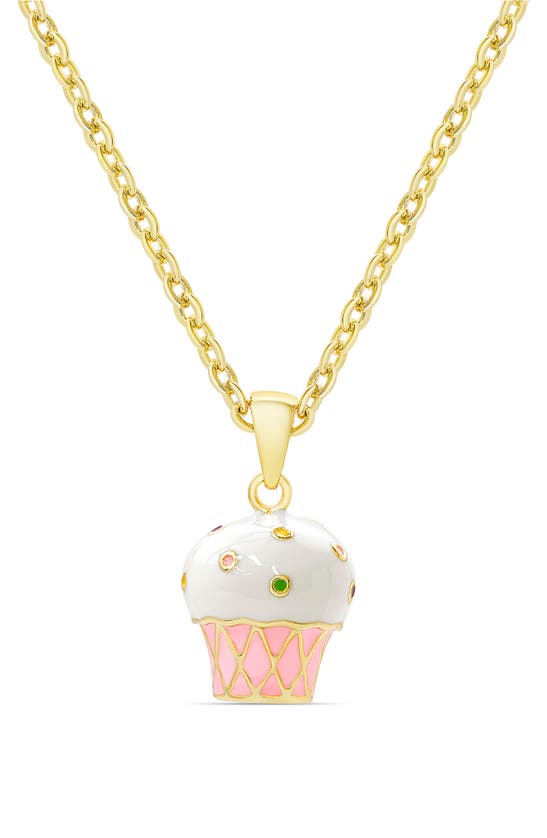 Lily Nily Cupcake Pendant Necklace In Gold