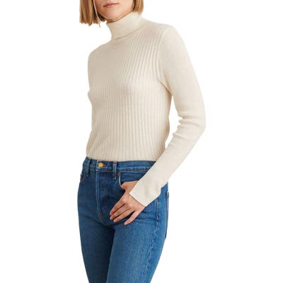 Alex Mill Multi Rib Wool Blend Turtleneck Sweater, Ivory