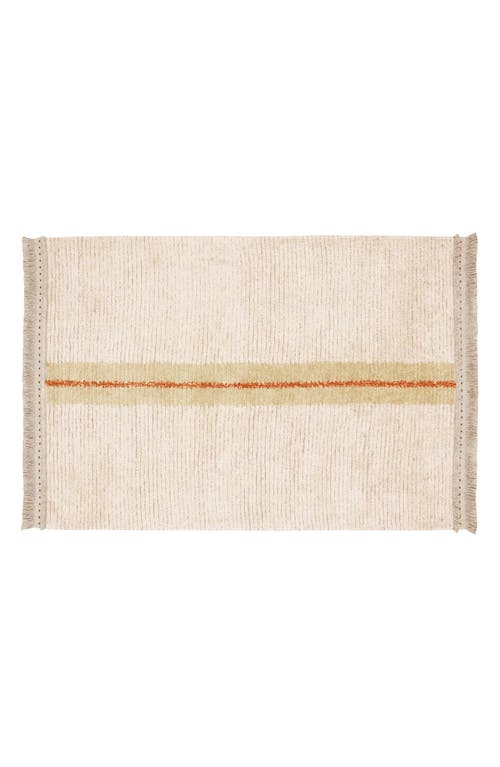 Shop Lorena Canals Reversible Washable Recycled Cotton Blend Rug In Olive Natural/sage