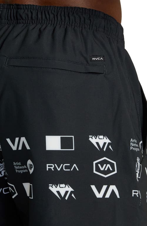 Shop Rvca Yogger Stretch Athletic Shorts In All Brand Black