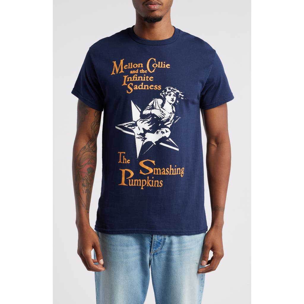 Merch Traffic The Smashing Pumpkins Infinite Sadness Graphic Print T-shirt In Navy