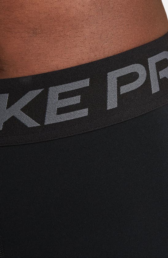 Shop Nike Pro 3-inch Shorts In Black/ Iron Grey