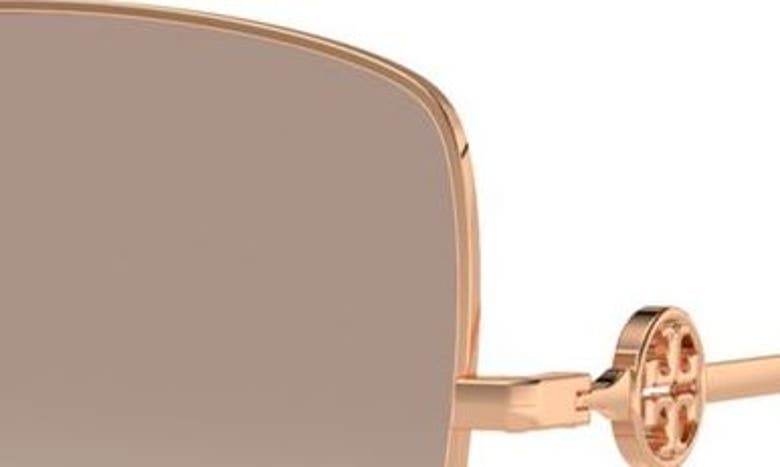 Shop Tory Burch 60mm Gradient Butterfly Sunglasses In Rose Gold
