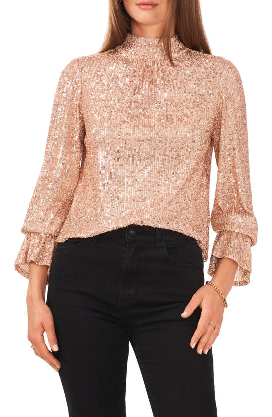 1.STATE DRAPE BACK SEQUIN TOP