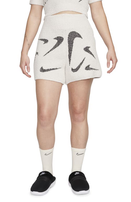 Nike Sportswear Phoenix Cozy Bouclé Shorts In Light Ore Wood Brown/ash