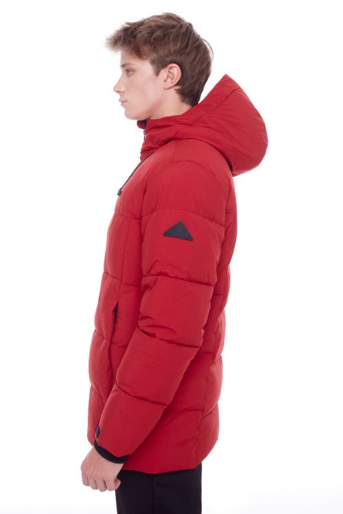 Alpine North Banff Men's Vegan Down (recycled) Mid-weight Quilted Puffer Jacket In Deep Red