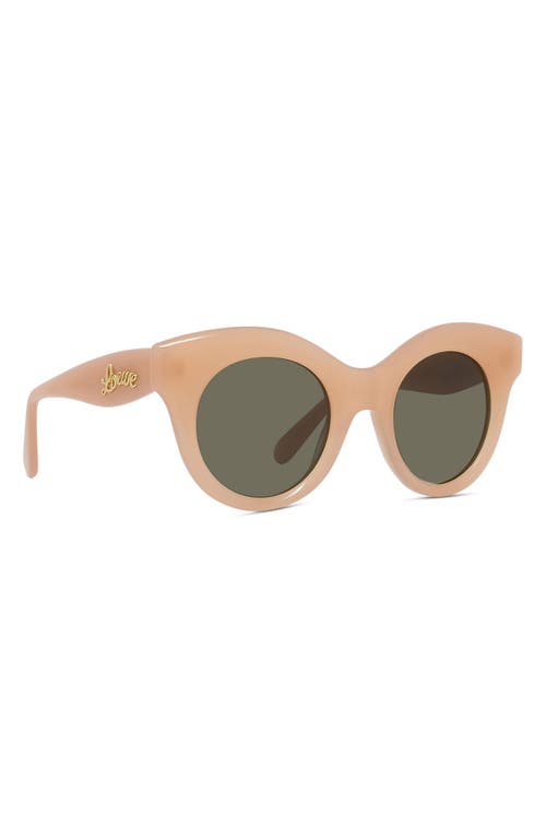 Shop Loewe Curvy 49mm Small Round Sunglasses In Shiny Pink/brown