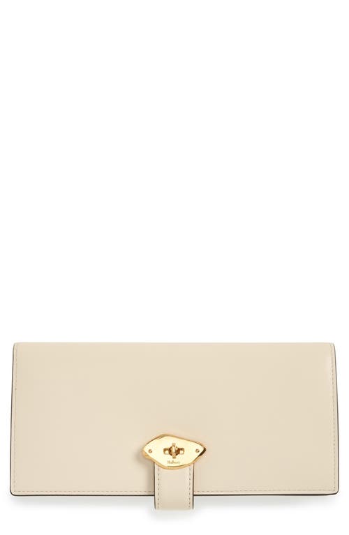Mulberry Lana Long High Gloss Leather Bifold Wallet In Grey