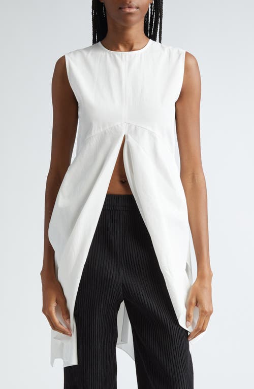 Yuna Transformable Cotton Tunic in White Cotton