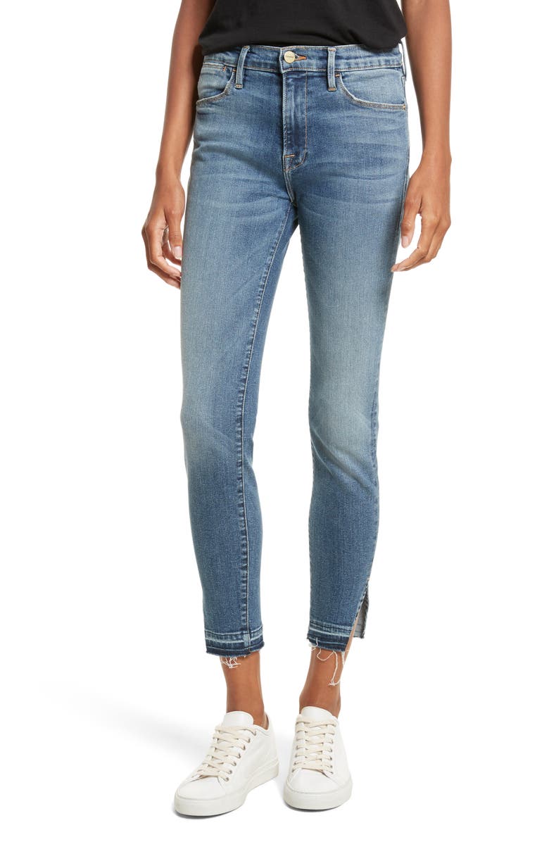 FRAME Le High Raw Hem Skinny Jeans (Revere) | Nordstrom