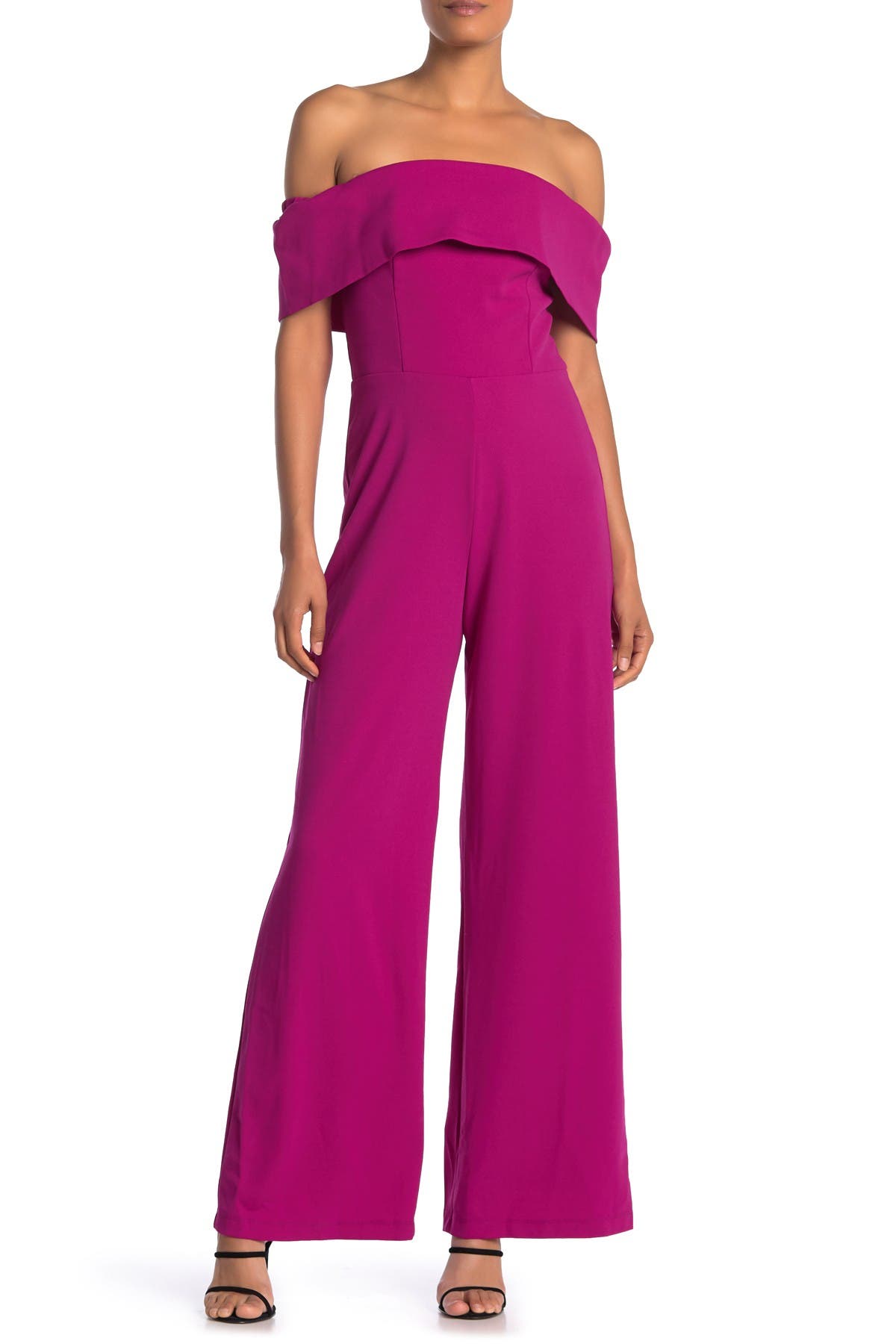 pink bell bottom jumpsuit