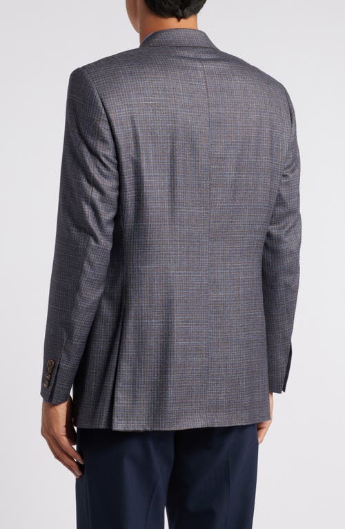 Shop Canali Siena Regular Fit Check Silk & Cashmere Sport Coat In Blue