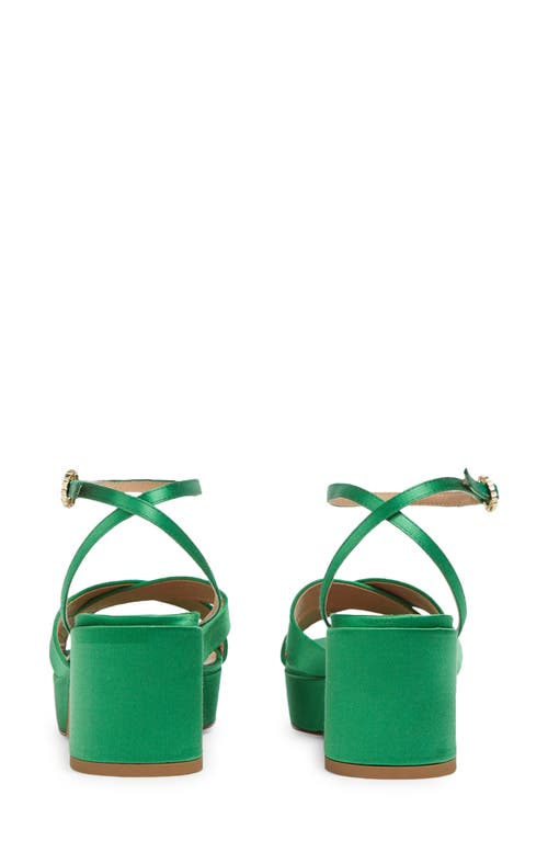 Lk Bennett Amie Platform Sandal In Green-emerald
