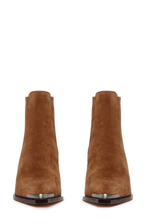 Shop Paige Lyra Pointed Toe Chelsea Boot In Sienna