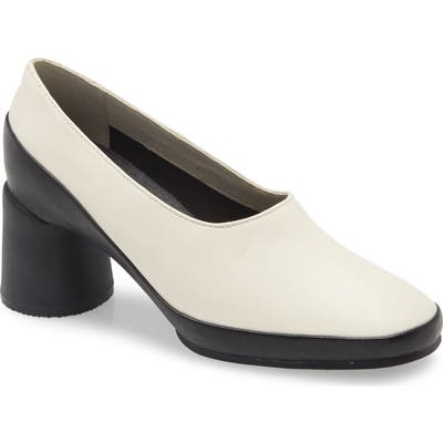 Camper Upright Column Heel Pump, Ivory