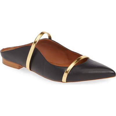 Malone Souliers Maureen Pointy Toe Flat - Black