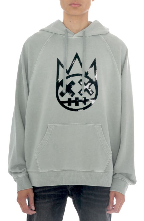 Shop Cult Of Individuality Shimuchan Flocked Logo Graphic Hoodie In Vintage Grey