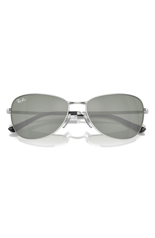 Shop Ray Ban Ray-ban 59mm Pilot Sunglasses In Silver