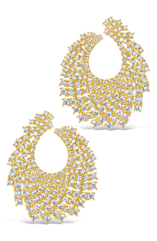 Sterling Forever Viola Cz Statement Stud Earrings In Gold