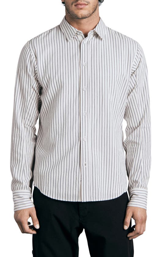 Rag & Bone Men's Fit 2 Striped Shirt In White Stripe