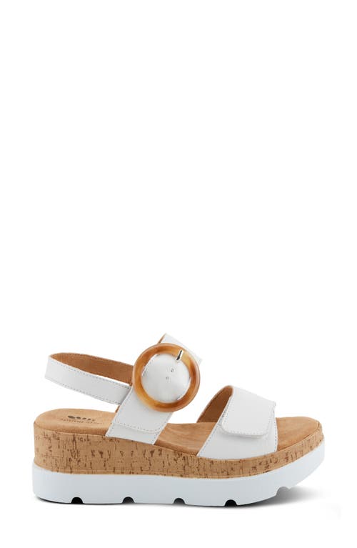 Spring Step Abarah Slingback Platform Sandal In White