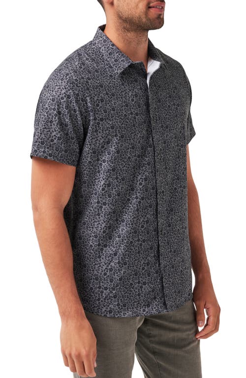 Shop Travismathew Cut Above Short Sleeve Button-up Shirt In Black