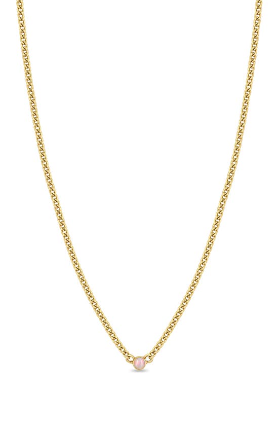 Zoë Chicco Opal Pendant Necklace In Yellow Gold