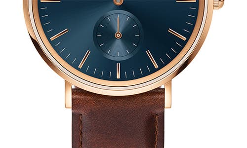 Daniel Wellington Classic Multi Eye Leather Strap Watch, 40mm In Rose Gold